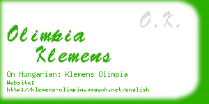 olimpia klemens business card
